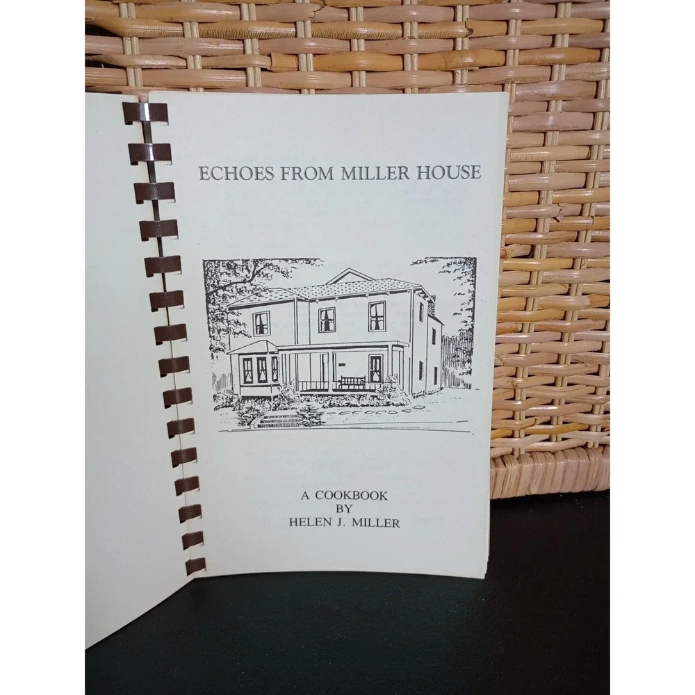 Echoes From Miller House Greensboro, NC Cookbook Spiral Vtg 1989‎ Helen Miller